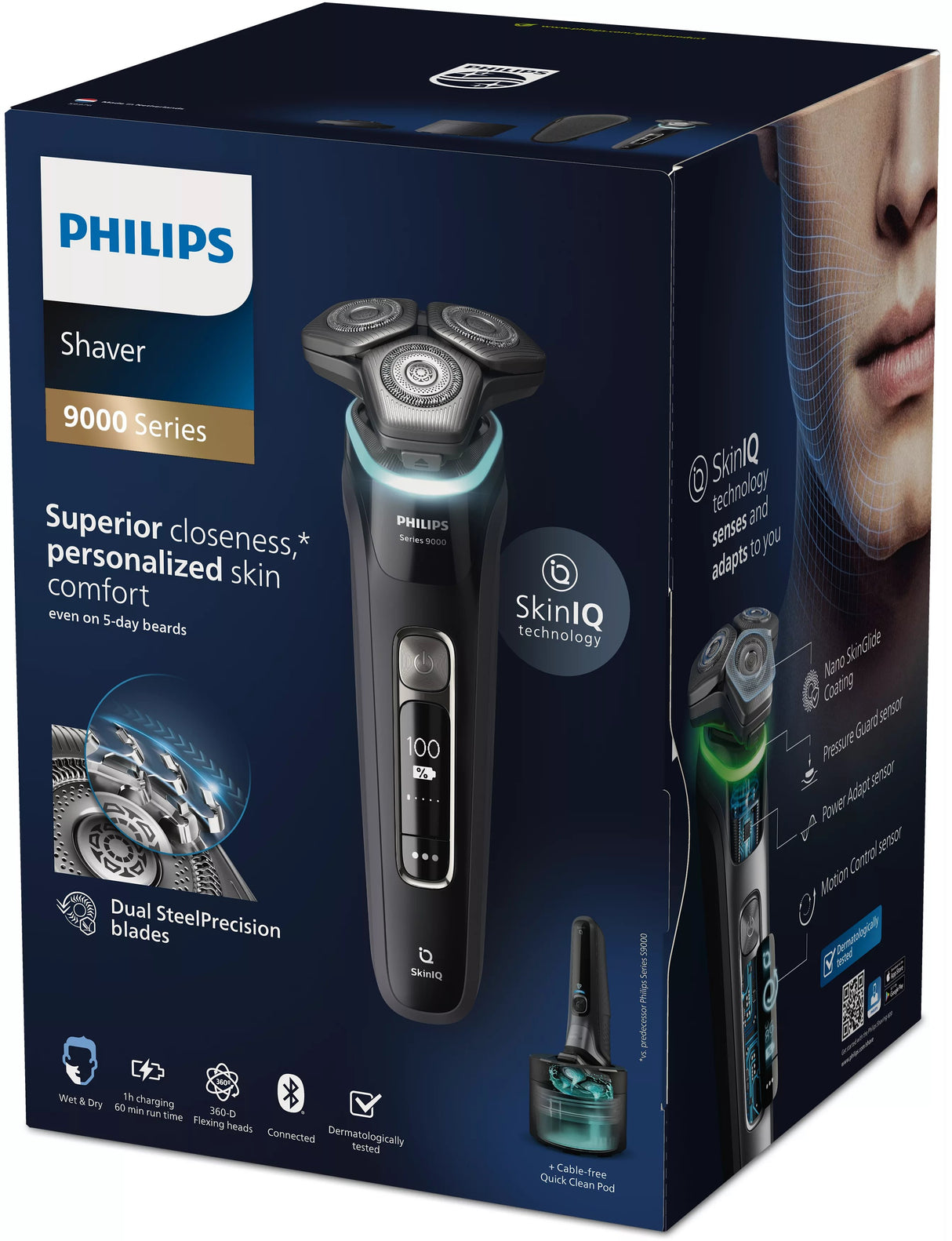 EAN 8720689017992 - Philips SHAVER Series 9000 S9976/55 afeitadora Máquina de afeitar de rotación Recortadora Negro imagen 3