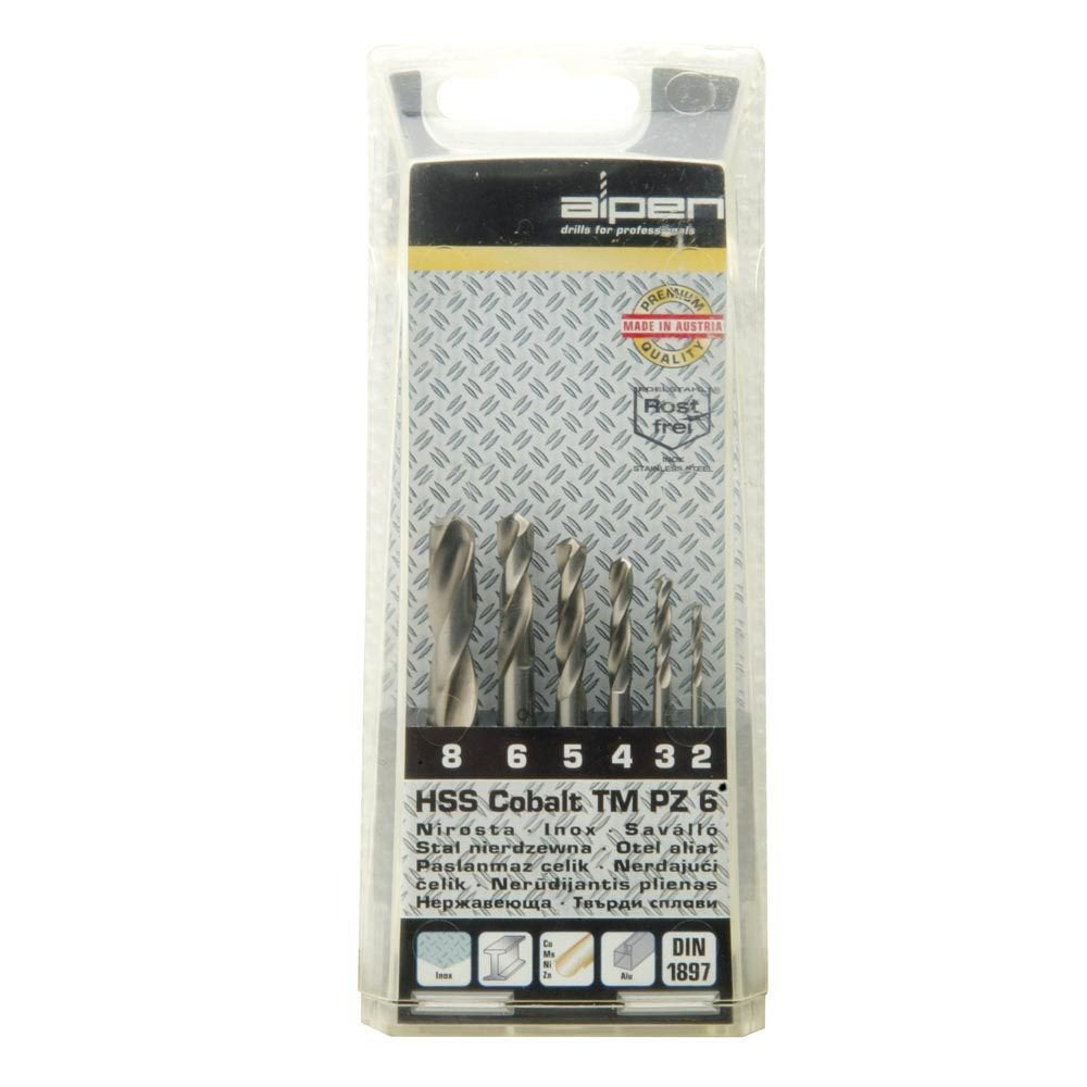 Juego De 6 Brocas De Cobal Para Metal Tm-Pz-6 Alpen