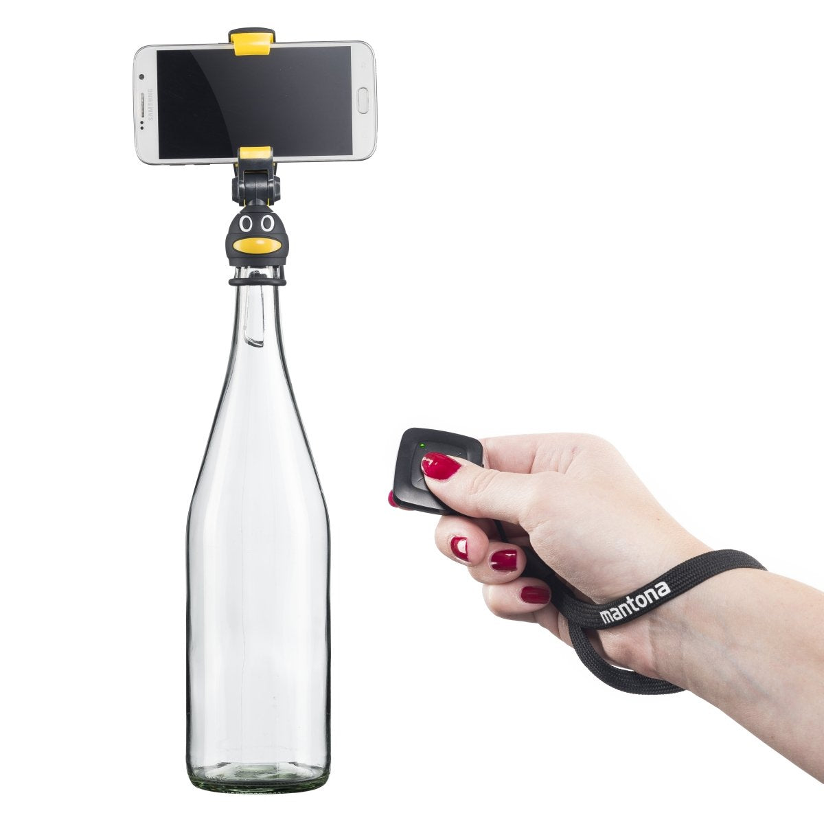 Mantona Smartphone Bottle Selfie Mount Pinguin