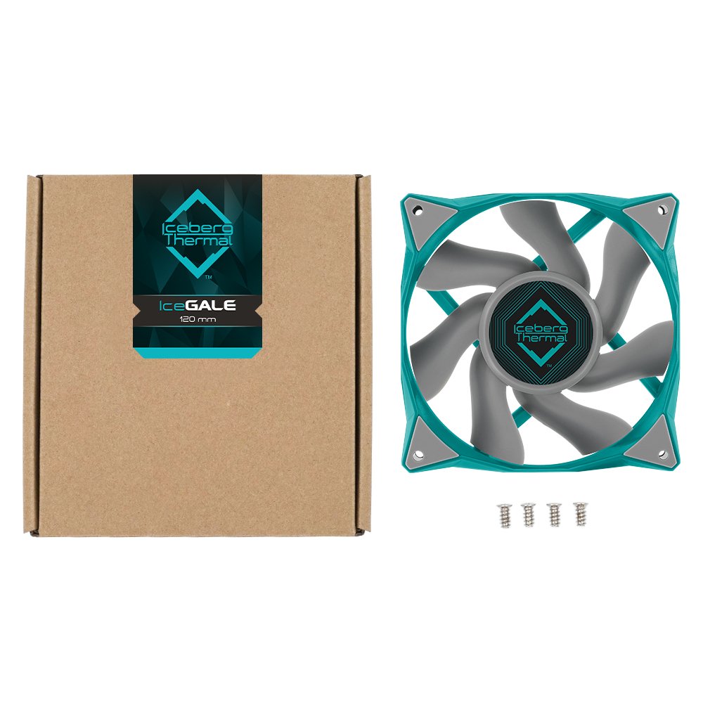 Ventilador Iceberg Thermal Icegale - 120 Mm Verde Azulado
