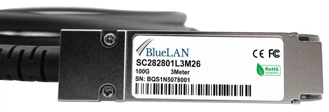 Blueoptics 100gb 1m Qsfp28 100gbase-Cr4 Dac( Qsfp28-Dac-1m-Ss)