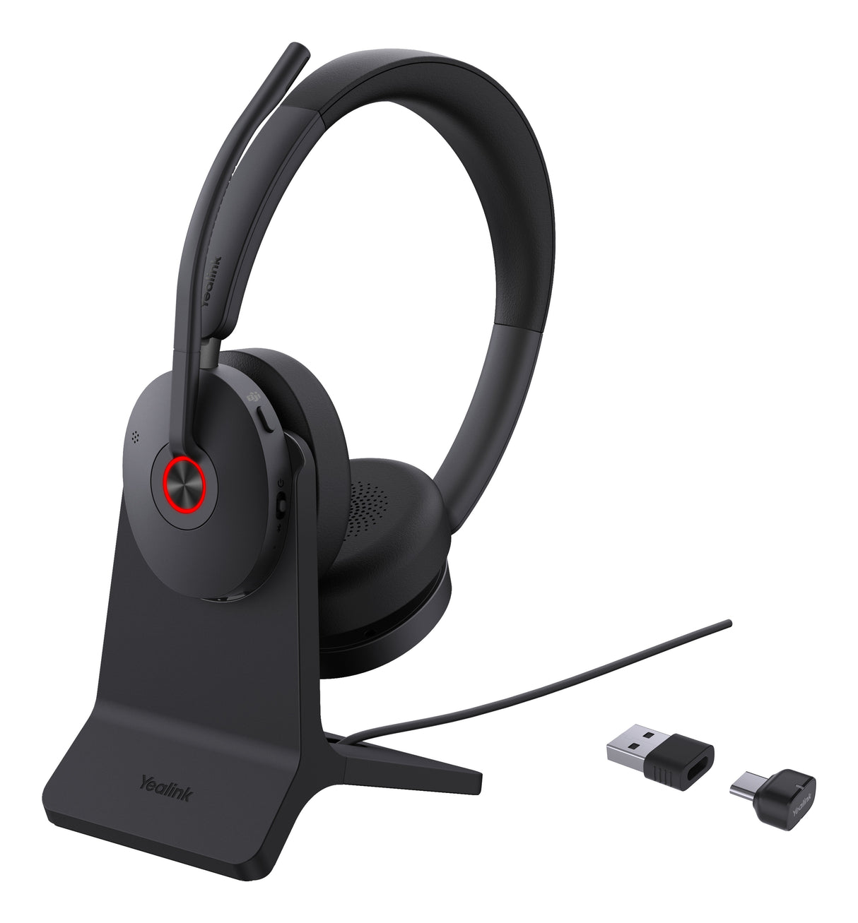 Yealink Bh74 Teams Con Estación De Carga, Auriculares Negros, Variante Teams, Dongle Bluetooth Bh74 With Stand Teams Usb-C/A