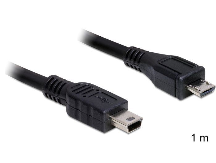 EAN 4043619831777 - DeLOCK 1m USB2.0 microB/miniB cable USB Micro-USB B Mini-USB B Negro imagen 1