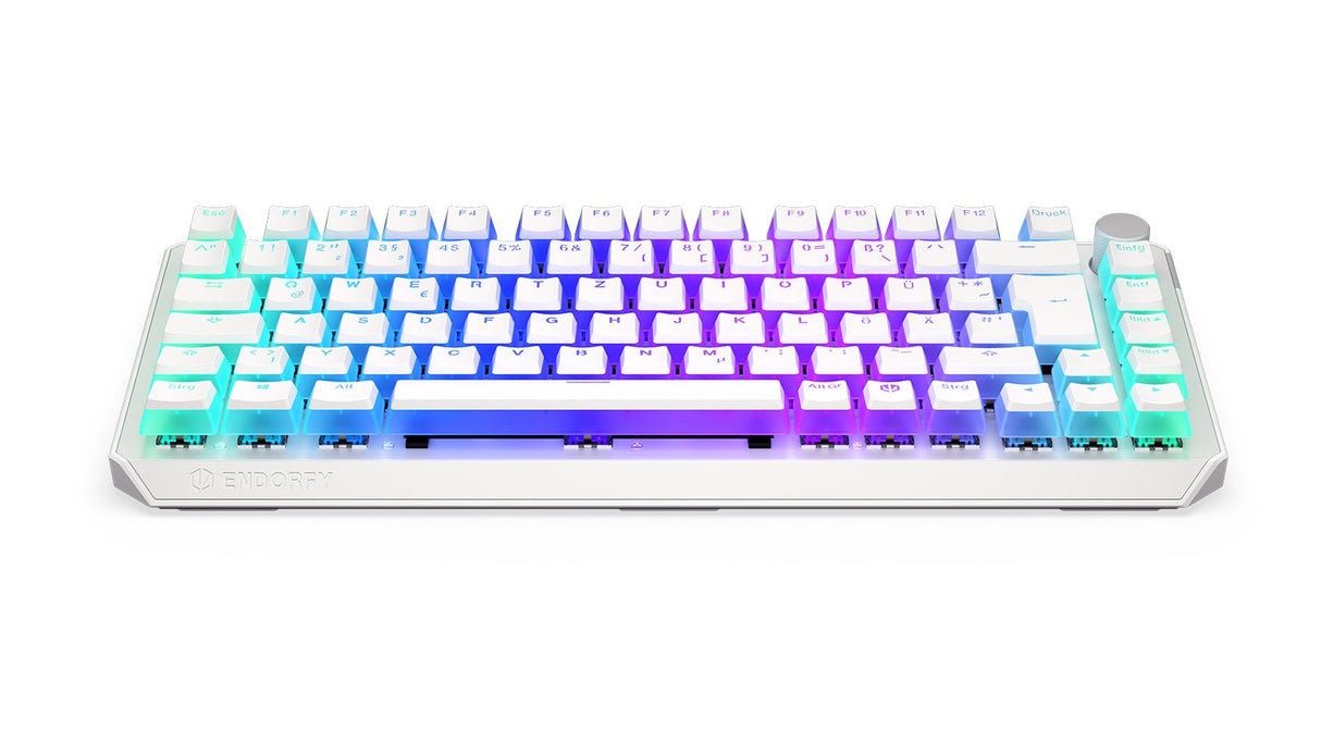 Teclado Alemán Endorfy Thock 75% Rf Inalámbrica + Usb Qwertz Blanco