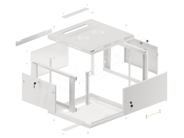 EAN 5901969430103 - Lanberg WF01-6606-00S armario rack 6U Bastidor de pared Gris imagen 15