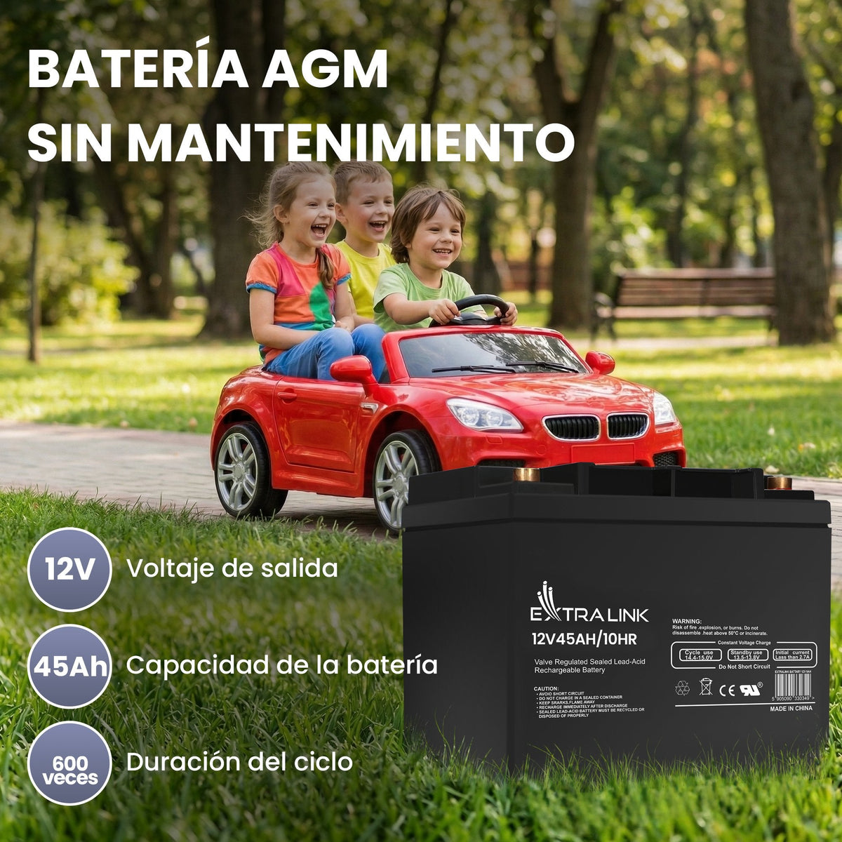Extralink Akumulator Battery Accumulator Agm 12v 45ah Sealed Lead Acid (Vrla)