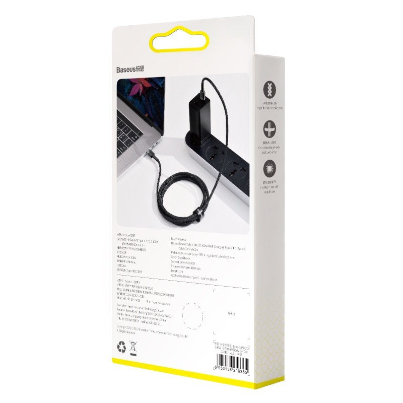 Baseus Cafule Gris/Negro - Cable Usb Tipo C A Tipo C 100w 2m