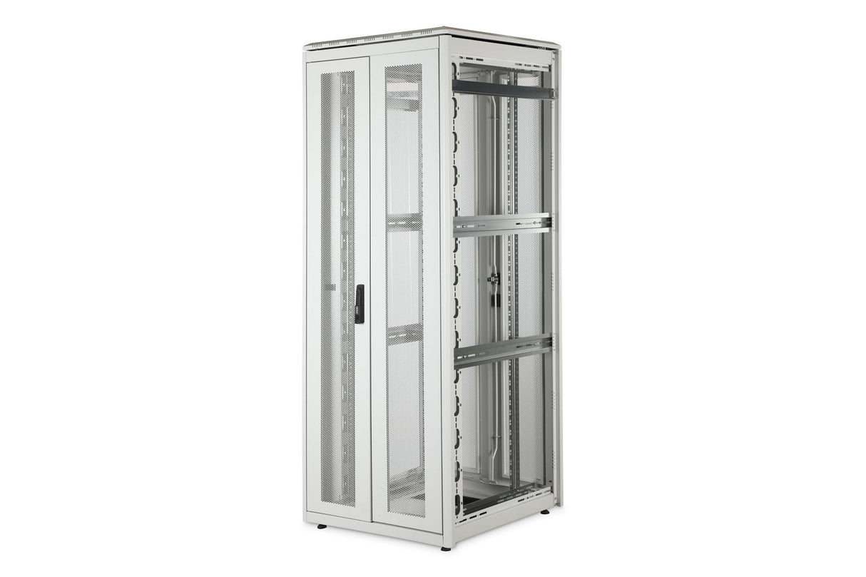 Armario De Red De 42ua Unique, 2053x800x800 Mm Puertas Perf. Dos Hojas, Sin Laterales, Gris