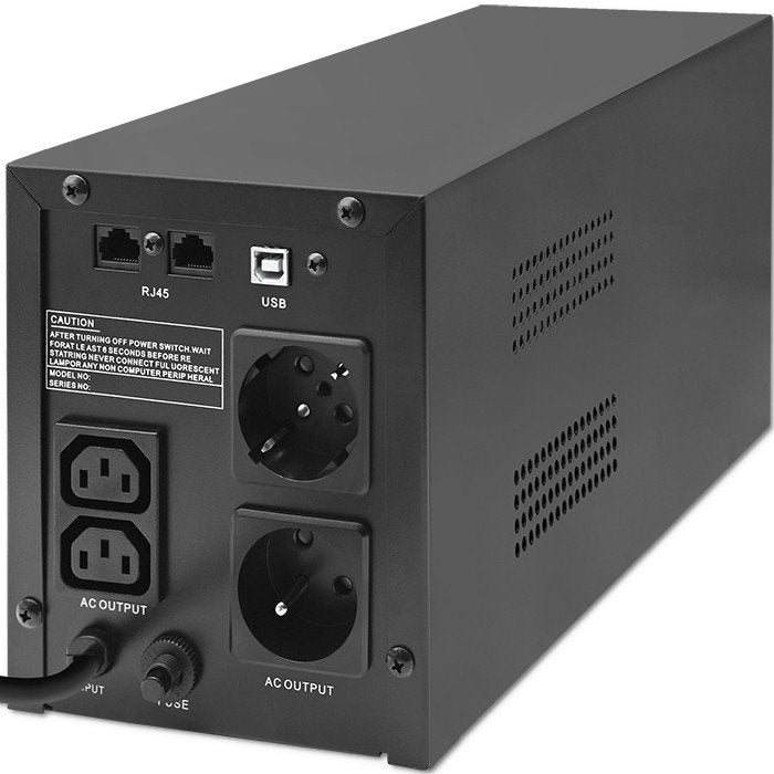 EAN 5901878537719 - Qoltec 53771 sistema de alimentación ininterrumpida (UPS) Línea interactiva 2 kVA 1200 W 2 salidas AC imagen 2