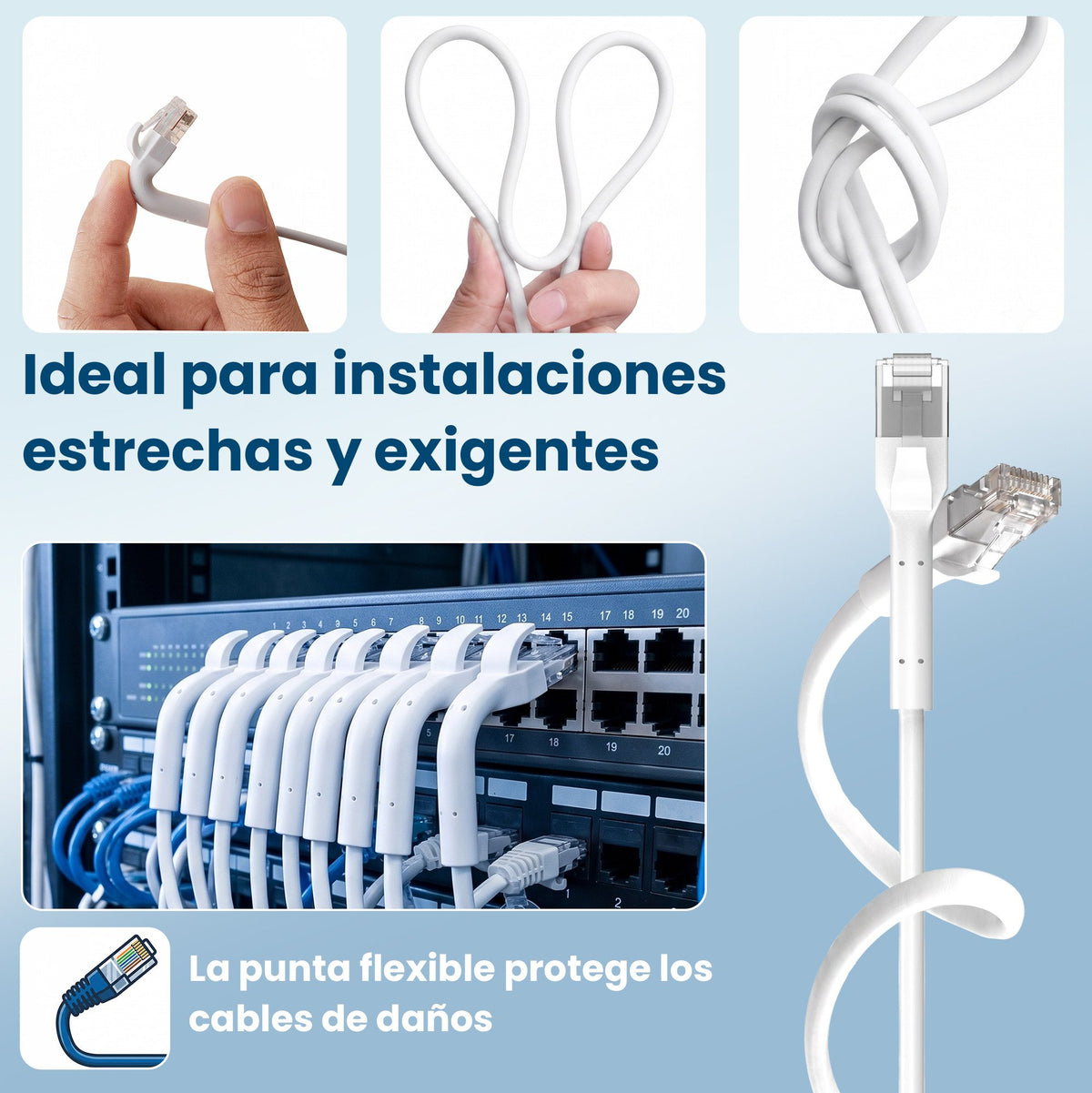 EAN 5906168639005 - Extralink Kat.6A U/FTP 5m 1Gbps Biały | Patchcord LAN | Miedź Kabel sieciowy skrętka, łamana końcówka (EX imagen 16