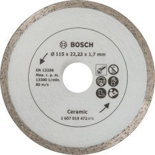 Disco De Corte De Diamante Bosch Diy & Garden Para Azulejos, Ø 115 Mm, Diámetro 22,23 Mm 2607019472