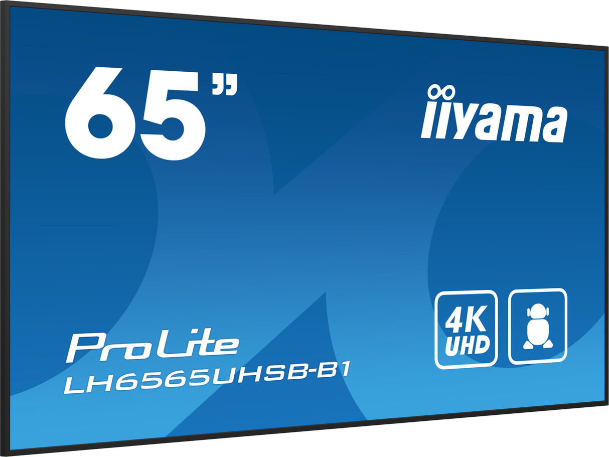EAN 4948570123582 - iiyama LH6565UHSB-B1 pantalla de señalización Diseño de quiosco 163,8 cm (64.5") LED Wifi 800 cd / m² 4K imagen 4