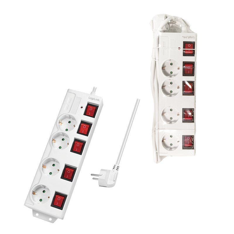 EAN 4052792060591 - LogiLink LPS252 base múltiple 1,5 m 4 salidas AC Interior Blanco imagen 4