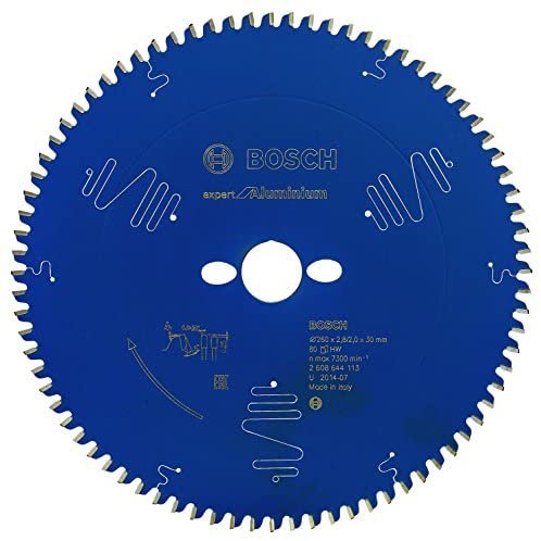 Hoja De Sierra Circular Bosch Professional Expert Para Aluminio, Ø 260 Mm, Diámetro 80z 30 Mm, Para Sierras Tronzadoras E Ingletadoras 2608644113