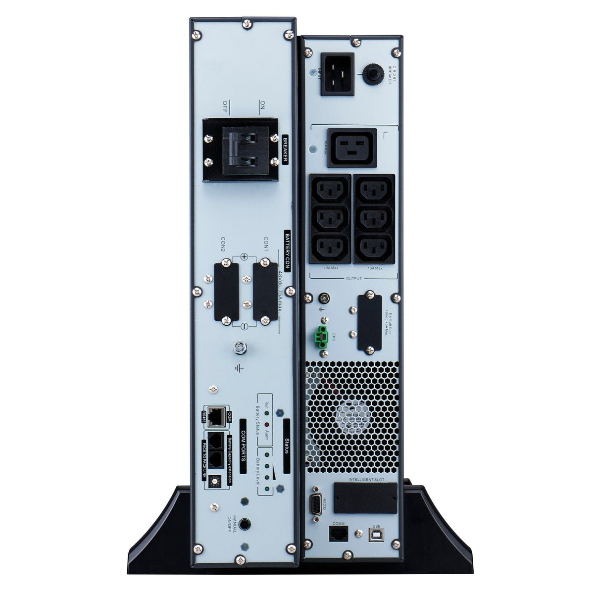 Sai Apc Easy Ups On-Line Ups (Montaje En Bastidor) Ca 230 V 2700 Vatios 3000 Va Ion De Litio Usb Rs-232 Conectores De Salida: 7 4u 19" Negro Con Plata Para Modbus Card Srvsmb001