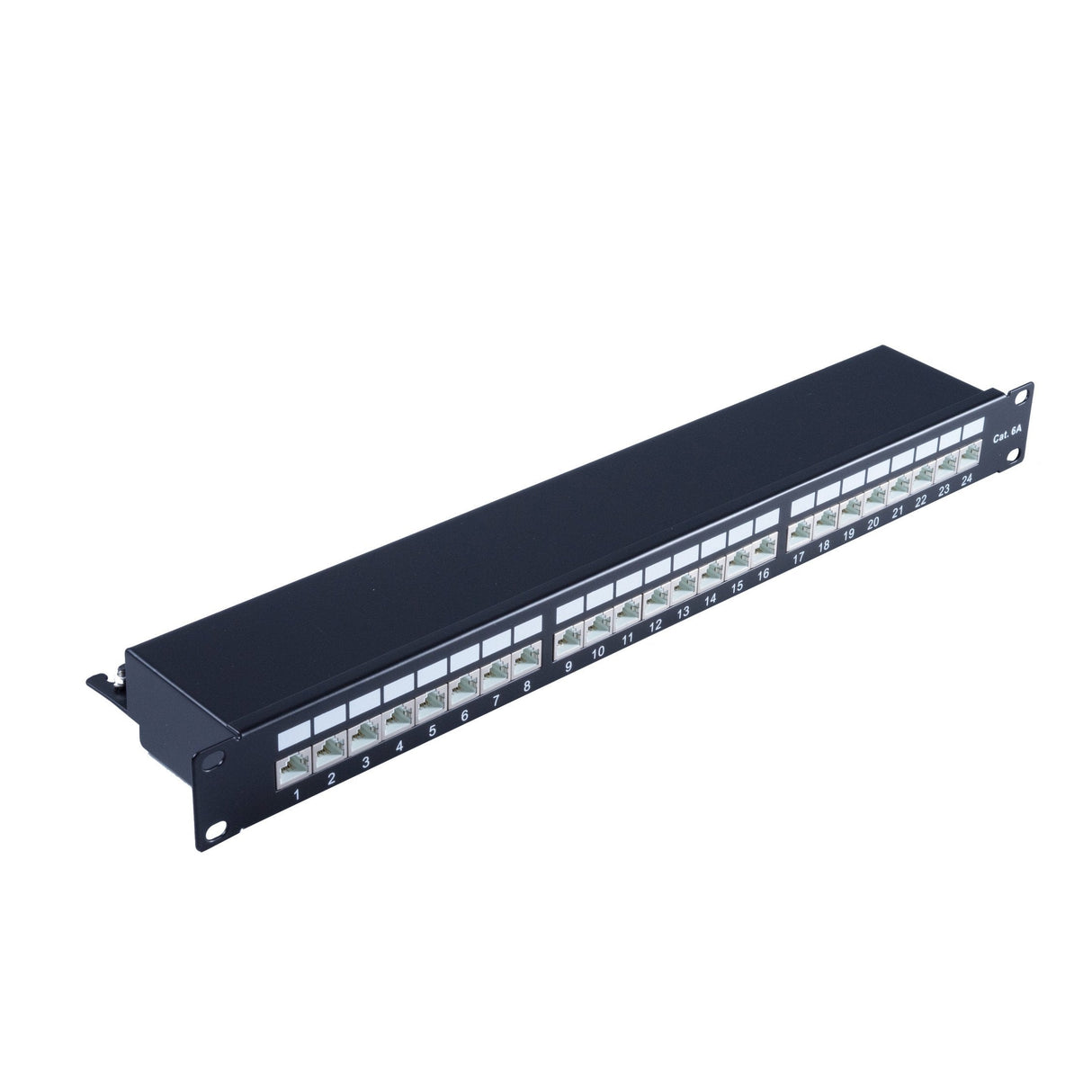 Patchpanel 19" 1he Cat.6a 24 Port Negro
