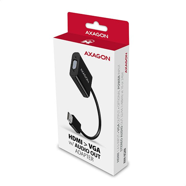 EAN 8595247904409 - Axagon RVH-VGAN adaptador de cable de vídeo 0,15 m HDMI tipo A (Estándar) VGA (D-Sub) Negro imagen 9