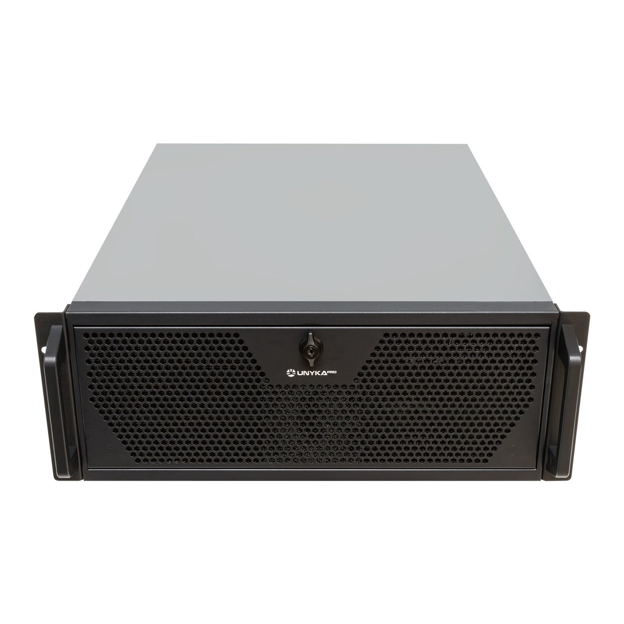 Caja Rack 19" Unykach 4u Sin Fuente Negro Plata 6 Bahias Int 1xusb2.0 1xusb3.0 1xusb-C