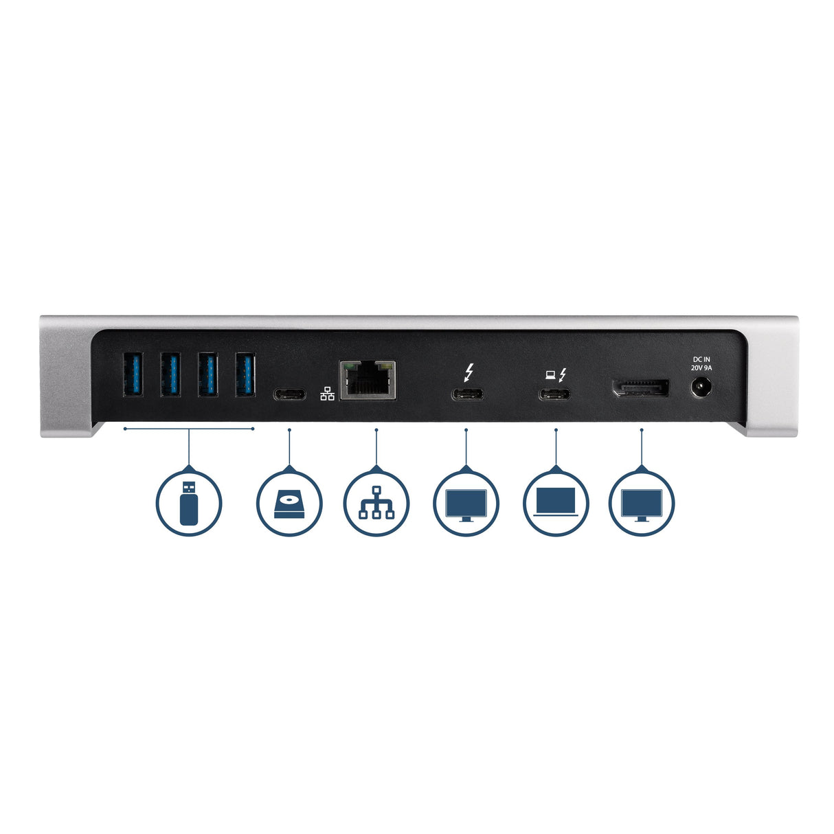 EAN 0065030870726 - StarTech.com TB3DOCK2DPPU base para portátil y replicador de puertos Alámbrico USB 3.2 Gen 1 (3.1 Gen 1) imagen 4