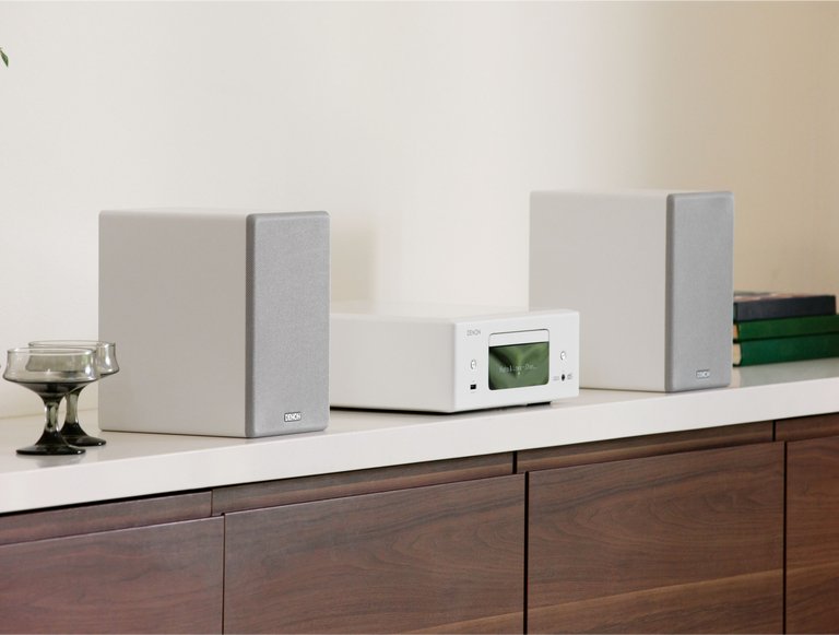 Denon Ceol N12dab White Minicadena 2x65w Con Altavoces