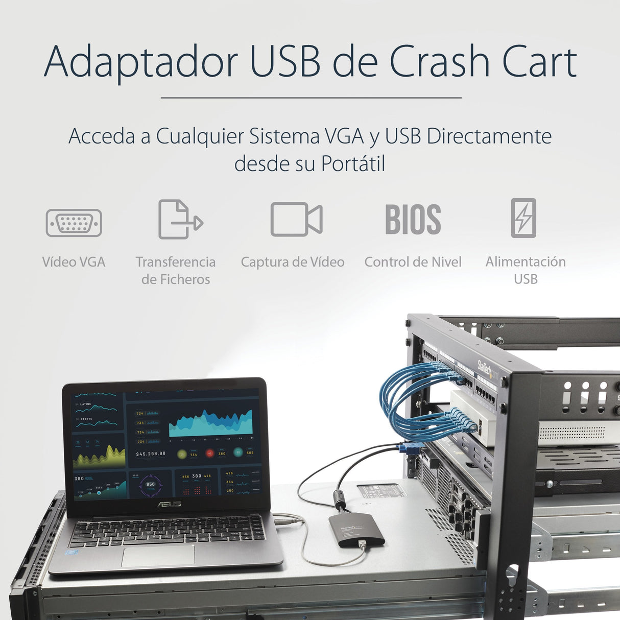 Startech Consola Kvm Usb 2.0 Con Transferencia Arc