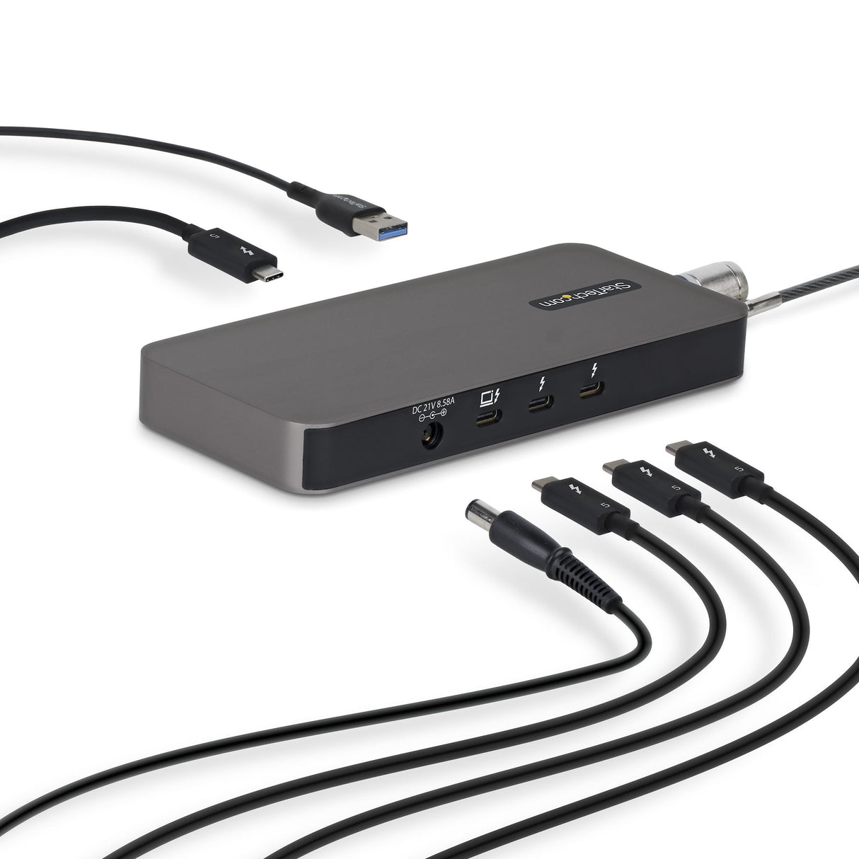 EAN 0065030925709 - StarTech.com 303UE-TB5-HUB hub de interfaz Thunderbolt 5 80 Mbit/s Gris imagen 4