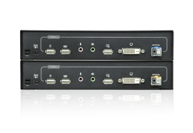 Aten Desktop Kvm Usb Dvi Optical Fiber Kvm Extender (600m) ( Aten Ce680, Usb, Usb, Dvi-D, Dvi, Negro, 1u