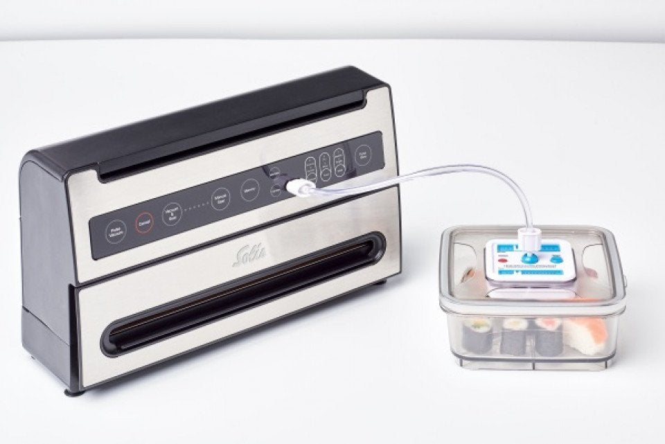 Sellador Al Vacío Solis 922.29 800 Mbar Negro, Acero Inoxidable