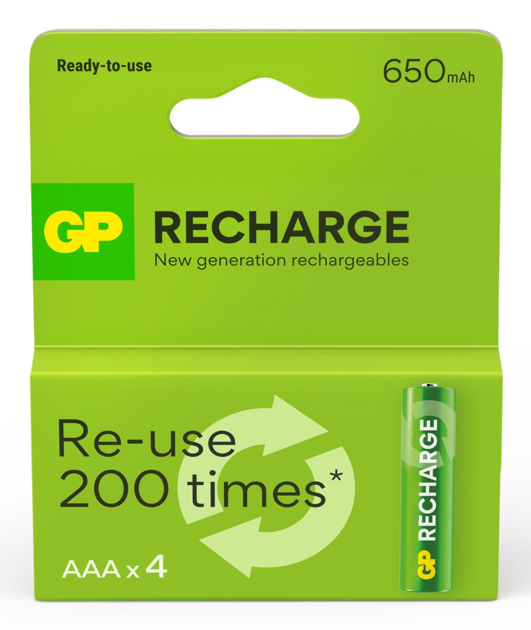 Recharge Aaa Batteries 650mah 4-Pack 201238