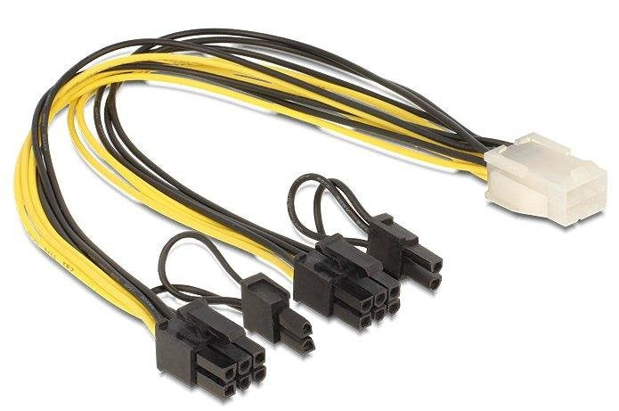 Delock Cable Alimentacion Pci-E 6pin A X2 Pci-E 6+2pin H/M 0,30m 83433