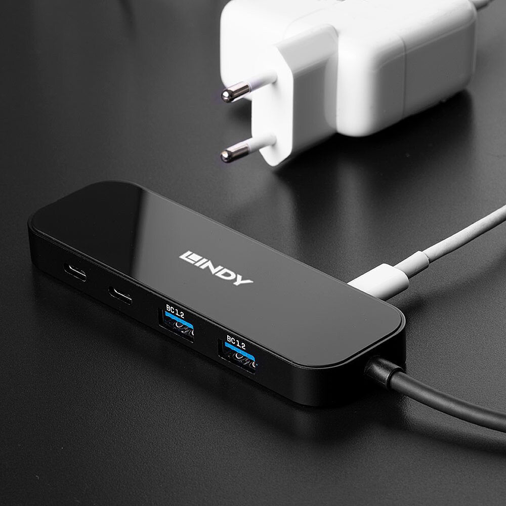 EAN 4002888433341 - Lindy 43334 hub de interfaz USB 3.2 Gen 2 (3.1 Gen 2) Type-C 10000 Mbit/s Negro imagen 5
