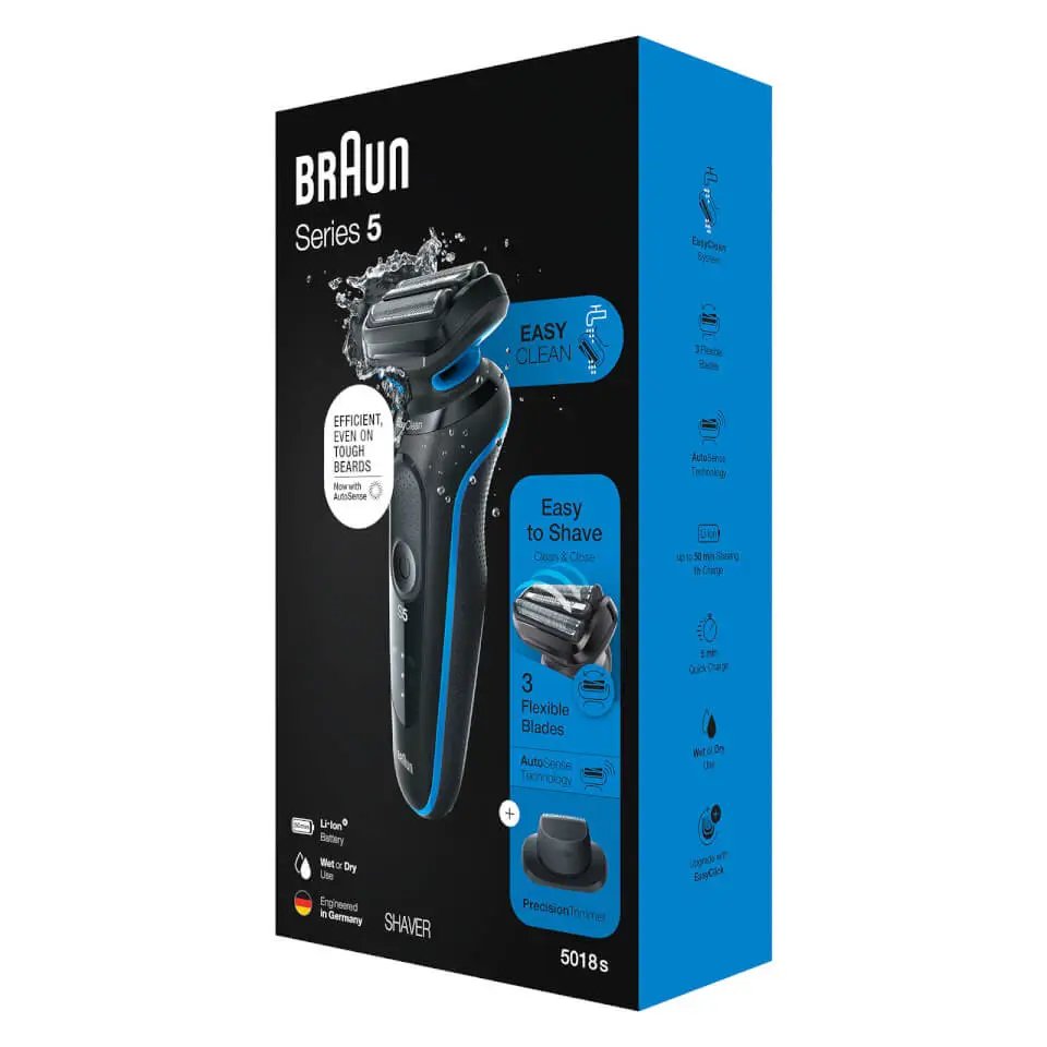 EAN 4210201432630 - Braun Series 5 51-B1200S Máquina de afeitar de láminas Recortadora Azul imagen 3
