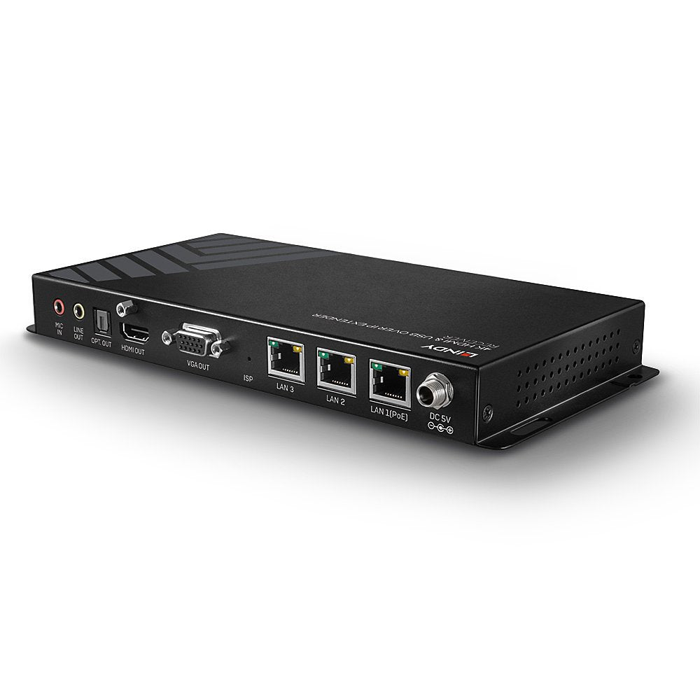 Lindy 38267 Extensor Audio/Video Receptor Av Negro (Lindy 4k Hdmi & Usb Over Ip Extender. Receiver)