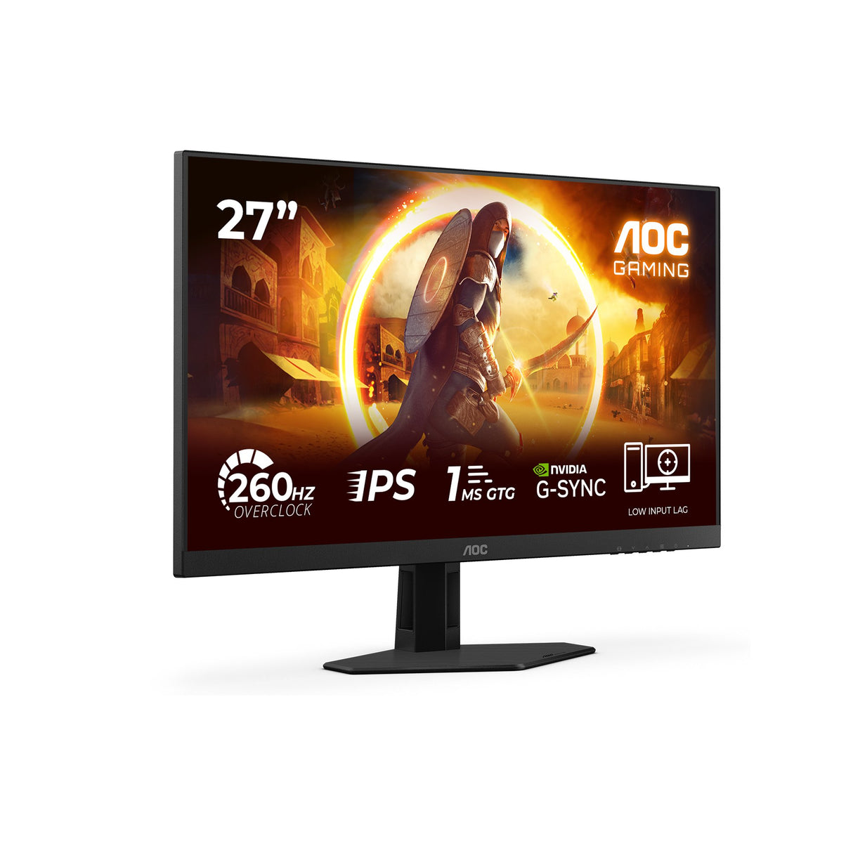 Monitor Gaming 27" Aoc Gaming 27g4zrep G4 Series Monitor Led 1920 X 1080 Full Hd @ 240 Hz Fast Ips 300 Cd/M² 1000:1 Hdr10 0.3 Ms 2xhdmi Displayport Negro Rojo