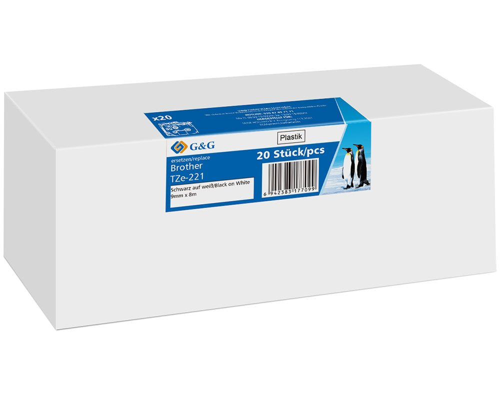 EAN 6942383177099 - G&G 21569 cinta para impresora de etiquetas Negro sobre blanco TZe imagen 3
