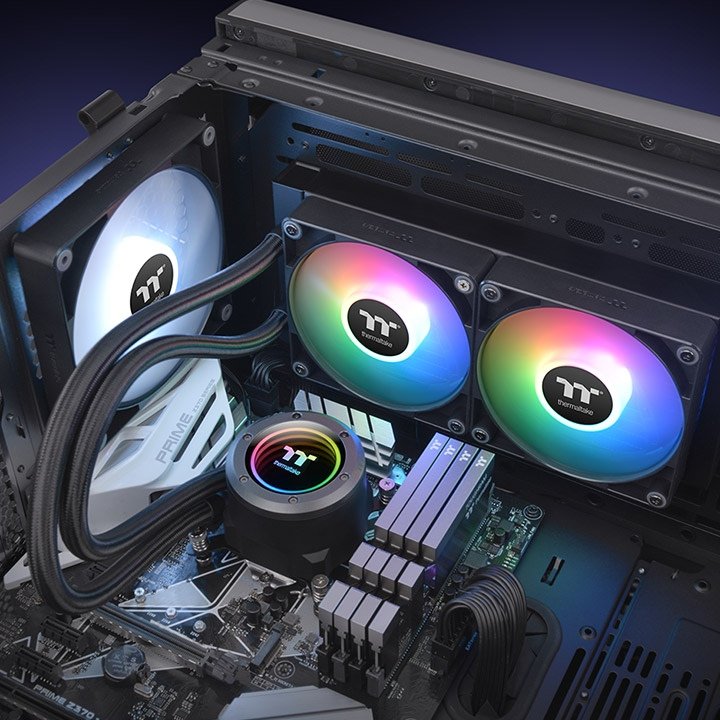 EAN 0841163087909 - Thermaltake TT TH240 ARGB Procesador Sistema de refrigeración líquida todo en uno 12 cm Negro 1 pieza(s) imagen 5