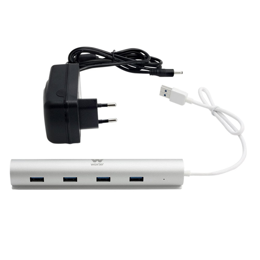 EAN 8435089026702 - Woxter Hub 73 USB 3.2 Gen 1 (3.1 Gen 1) Type-A 5000 Mbit/s Plata imagen 3