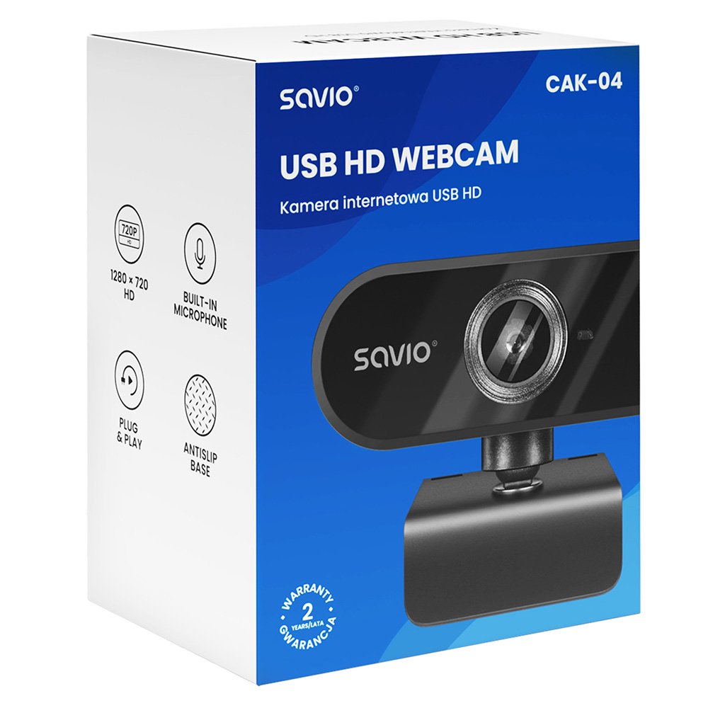 EAN 5905106070788 - Savio CAK-04 cámara web 720 MP 1280 x 720 Pixeles USB Negro imagen 3