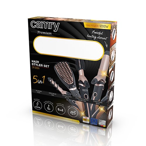 EAN 5902934833806 - Camry Premium CR 2024 Utensilio de peinado Kit de peluquería Caliente Negro, Oro rosa 1200 W imagen 16