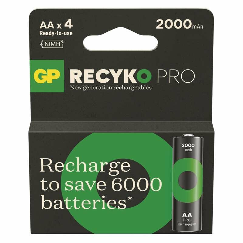 Baterías R6/Aa Ni-Mh 2000mah Recyko Pro Blister 4 Ud.