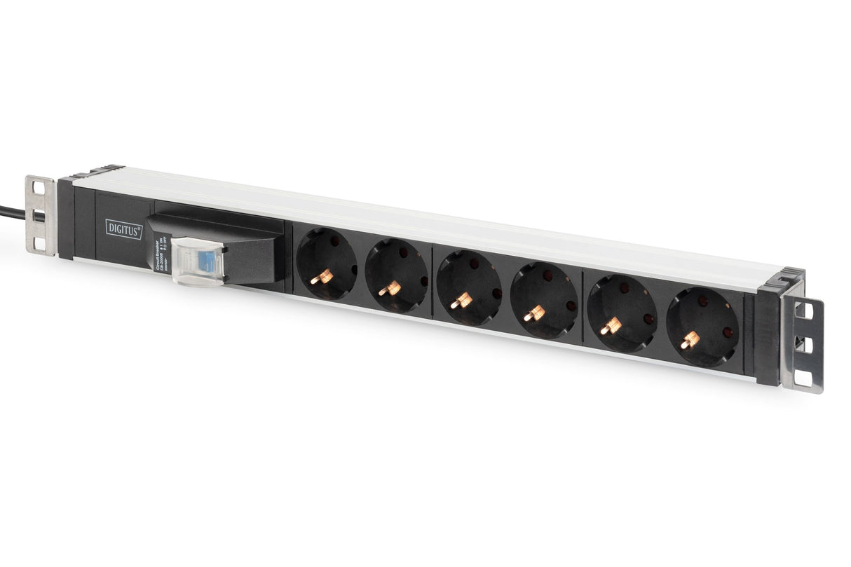 EAN 4016032456636 - Digitus DN-95417 unidad de distribución de energía (PDU) 6 salidas AC 0U/1U Negro, Plata imagen 1