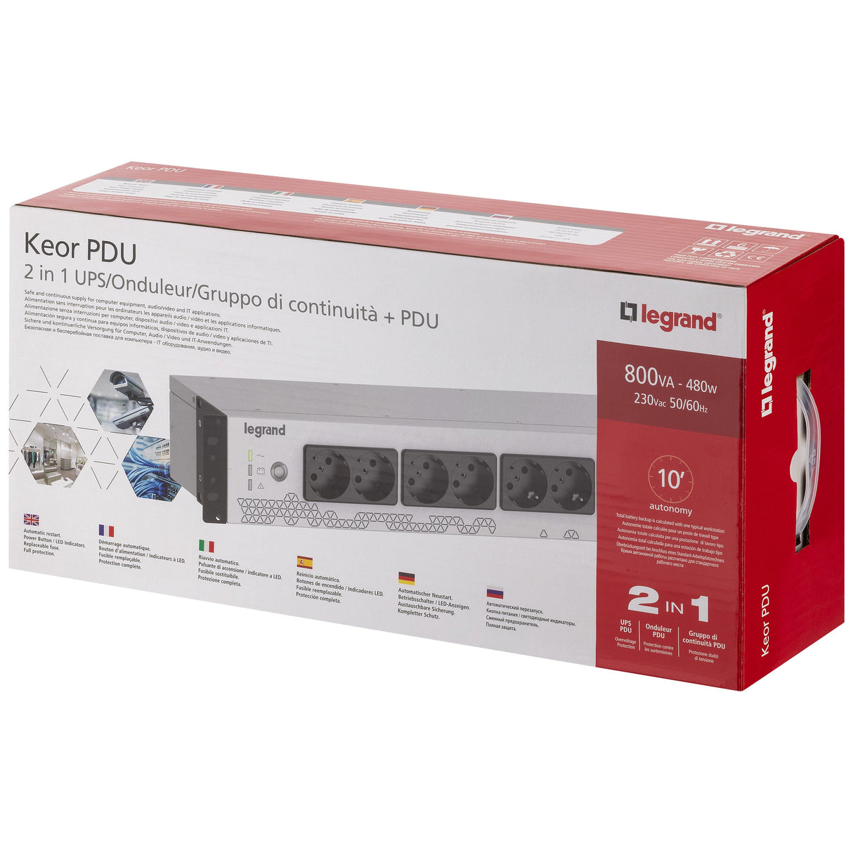 EAN 3414971529380 - Legrand Keor UPS PDU 800VA FR INPUT 8 FR OUTPUT sistema de alimentación ininterrumpida (UPS) En espera (F imagen 5
