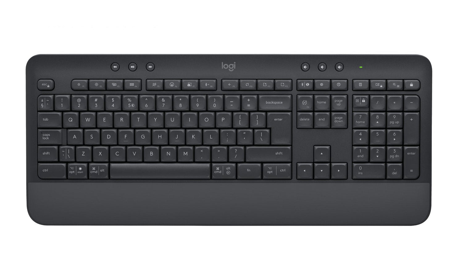 Teclado Ingles Logitech Signature K650 Bluetooth Qwerty Internacional De Ee.Uu. Grafito