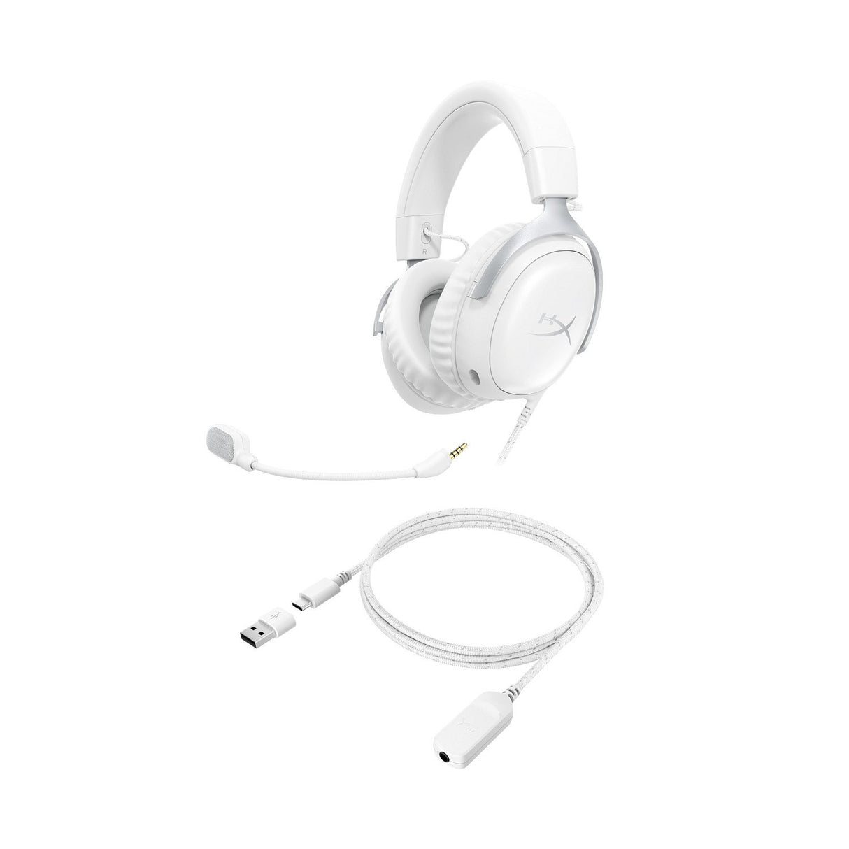 EAN 0199251514081 - HyperX Cloud III - Gaming Headset (White) Alámbrico Diadema Juego USB Tipo C Blanco imagen 3