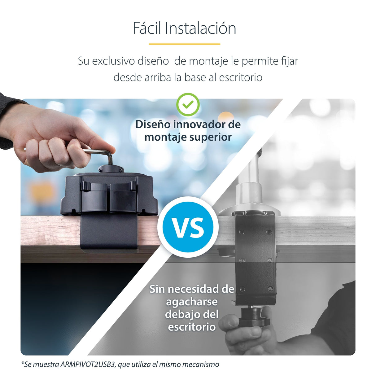 EAN 0065030888356 - StarTech.com ARMSLIM2USB3 soporte para monitor 86,4 cm (34") Escritorio Negro imagen 10