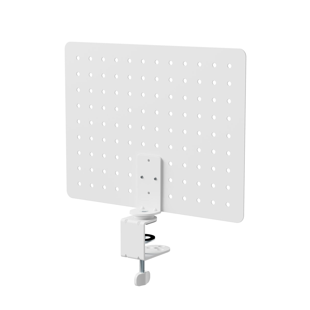 Organizador De Escritorio Activejet Apb-002w: Tablero Giratorio Perforado En Gris Y Blanco