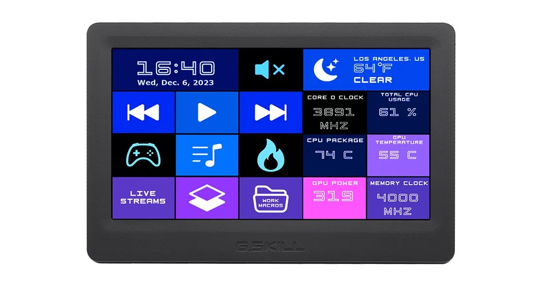 EAN 4713294234735 - G.Skill GD-A7PCCSK-WGD pantalla de señalización 17,8 cm (7") LED 300 cd / m² Pantalla táctil imagen 3