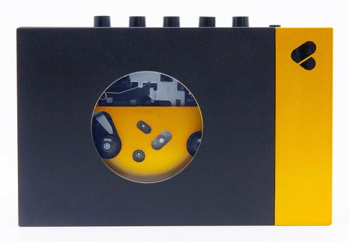 Wearerewind Amy Tragbarer Kassettenspieler Con Bluetooth, Negro Amarillo
