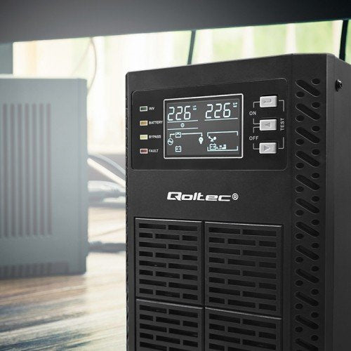 EAN 5901878522814 - Qoltec 52281 sistema de alimentación ininterrumpida (UPS) Doble conversión (en línea) 2 kVA 2000 W 3 sali imagen 8