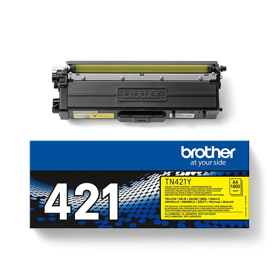 EAN 4977766771634 - Brother TN-421Y cartucho de tóner 1 pieza(s) Original Amarillo imagen 2